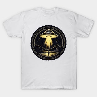 Vintage Comics UFO Encounters UFO Witness Cartoon Vintage T-Shirt